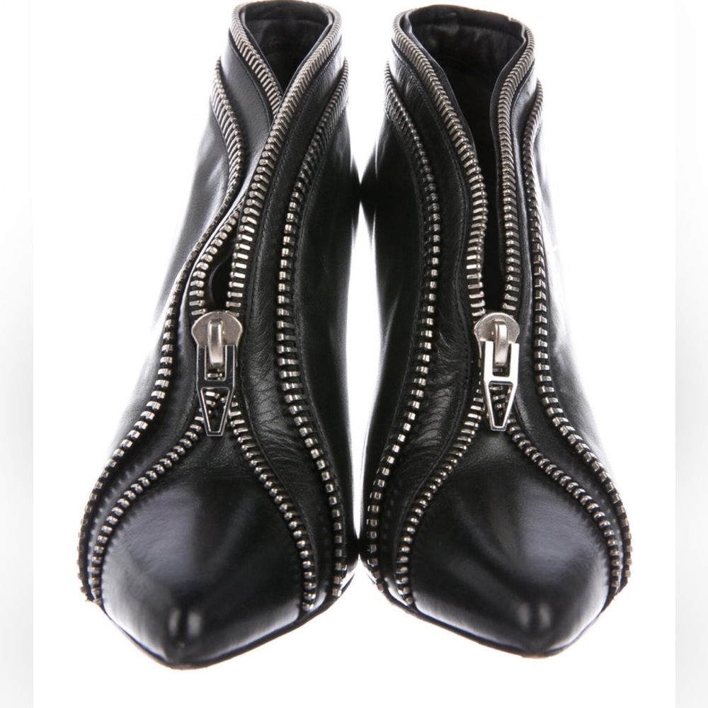 Alexander Wang Black Booties with Edgy Zipper Detail